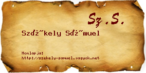 Székely Sámuel névjegykártya